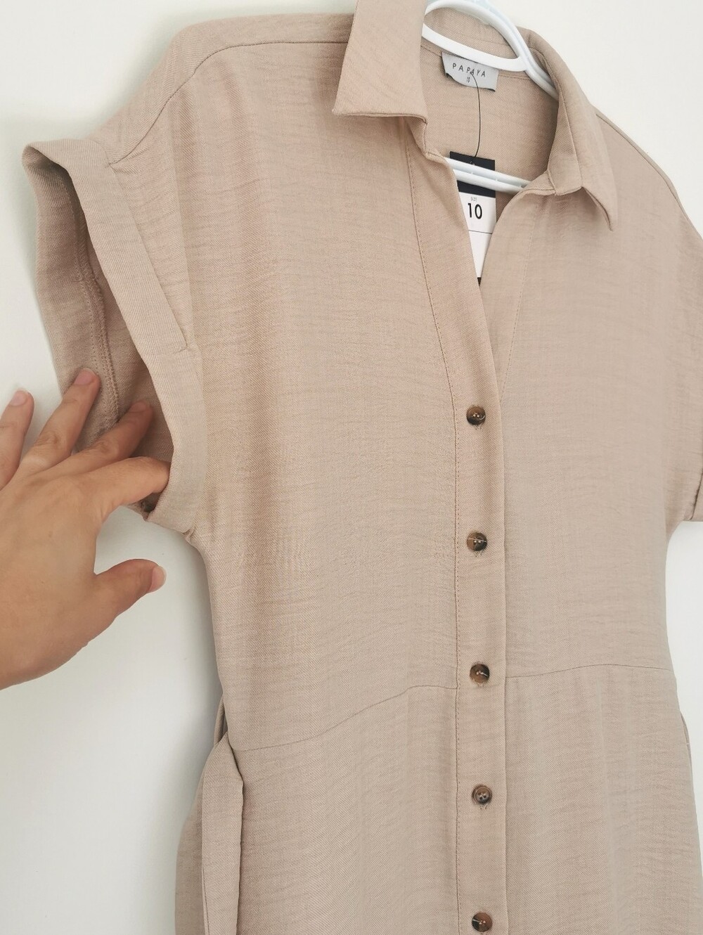 Button Up Dress With Belt